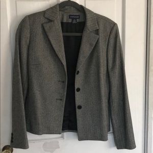 Ann Taylor Wool Blazer in Herringbone print